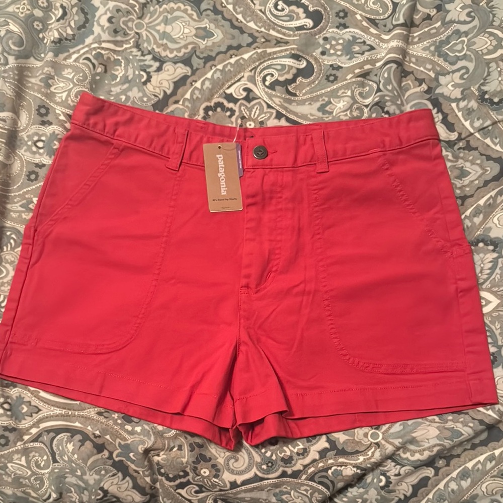 Patagonia Red Cargo Shorts Vibrant Casual Style